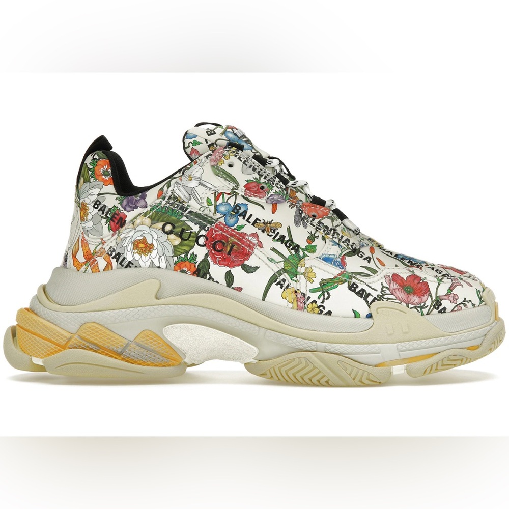 Authentic Gucci x Balenciaga Triple S Sneaker ‘The Hacker Project - Floral”